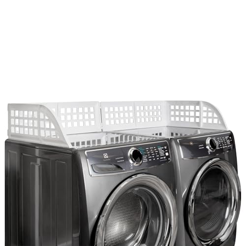 Eltow Laundry Guard - Silicone Gap Space Cover Keeps Laundry from Falling - One Size Fits Most Front Loading Washers - White