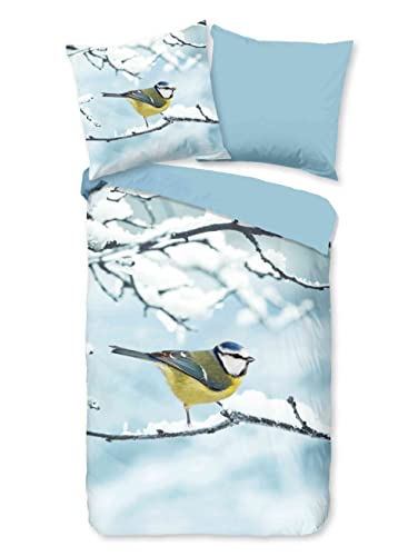 Single Duvet Cover 135 x 200 cm Flannel No. 30140 Blue