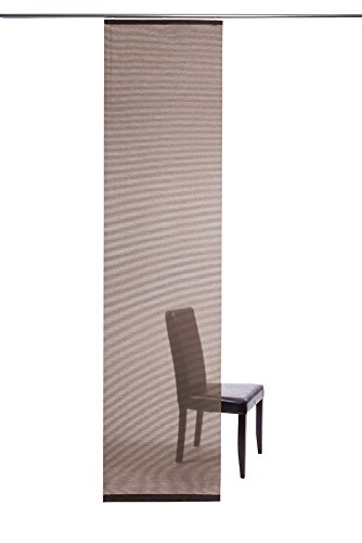 Homing Semi-Transparent Panel Curtain, Plain Sliding Curtain, Copper Brown (Pack of 1), Living Room, Bedroom, Children's Room, 245 x 60 cm