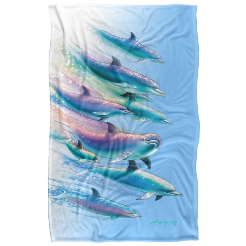 Jq Licensing - Royce Mcclure Dolphin Flow Silky Touch Super Soft Throw Blanket 91 x 147 Cm