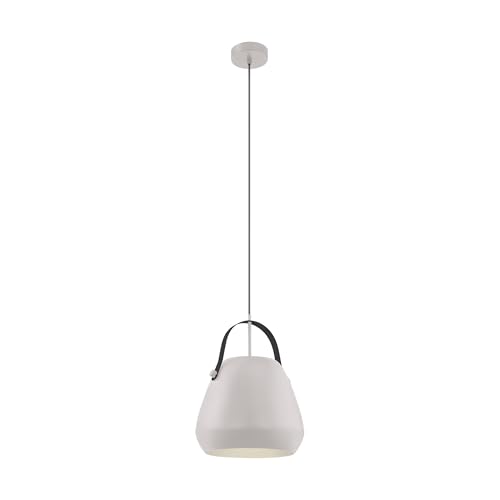 EGLO Bednall Pendant Light 1 Bulb Industrial Vintage Retro Steel Pendant Light in Light Dark Grey Dining Table Lamp Living Room Lamp Hanging with E27 Socket