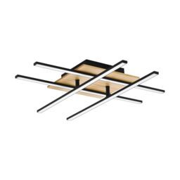 Eglo LED Ceiling Light Marinello 1, 4 Light Lighting Made of Black Metal