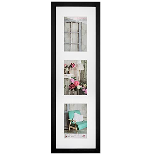 walther design Stockholm EA315B Picture Frame, Gallery Wooden Frame, Black, 3 Photos, 10 x 15 cm
