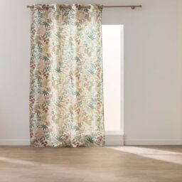 Douceur d'Intérieur, Curtain with eyelets (140 x 260 cm) Hailey Orange, Polyester & Linen