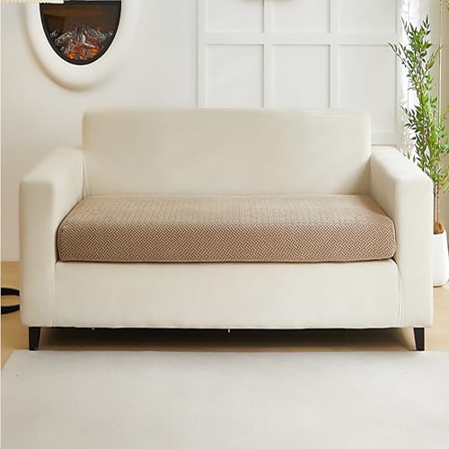 Yoovat Magic Sofa Covers Interior Magic Sofa Couch Covers 2023 New Wear-Resistant Universal Sofa Cover Stretch for Sectional Slipcovers (Texture-Light Coffee,Large Double Seat Cover)