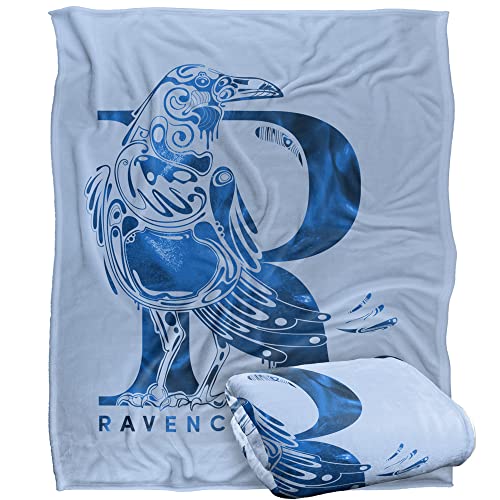 HARRY POTTER Ravenclaw R Logo Officially Licensed Silky Touch Super Soft Throw Blanket 152 x 127 cm
