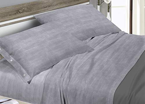 BIANCHERIAWEB Pair of Bed Pillow Cases 50 x 80 cm in 100% Cotton Bon Bon Design with Side Buttons