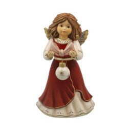 Goebel Angel Figurine My Most Beautiful Christmas Bauble Bordeaux Heavenly Messengers Christmas