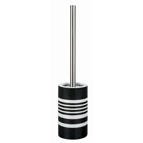 Spirella Tube Stripes Toilet Brush, Black