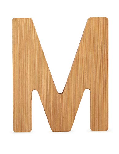 Small Foot 12066 ABC Letter M Made of Sustainable Bamboo Can Be Combined with Other Letters as Decoration or Door Sign
