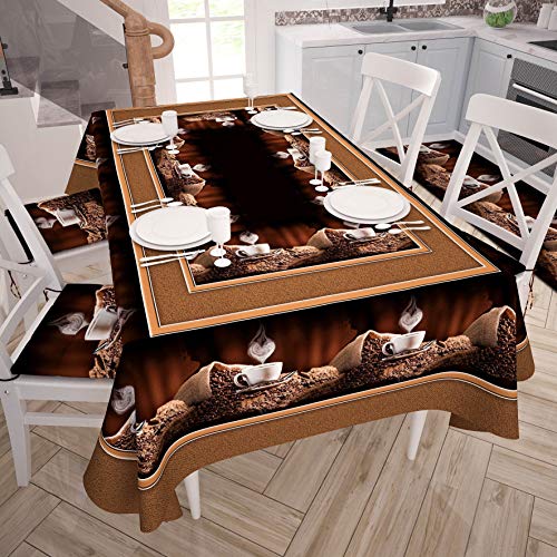 PETTI Artigiani Italiani Rectangular, Microfiber, Decorative Printed Table Cloth, 100% Made in Italy, Coffe 2, 140x450
