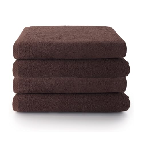 Top Towel Plus - Set of 4 Large 100% Cotton Shower Towels - Bath Sheets 70 x 140 cm Soft, Absorbent and Durable - Ideal Set for Modern Bathroom