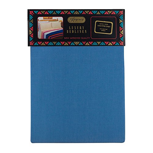 Regency Royal King Size Fitted Sheet, Dark Blue