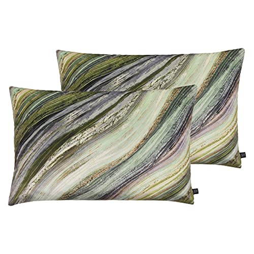 Prestigious Textiles Heartwood Twin Pack Polyester Filled Cushions, Evergreen, 40 x 60cm