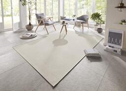 Elle Decor Millau Flat Weave Indoor and Outdoor Rug, Cream Beige, 140x200 cm