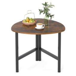 CASART Triangle Coffee Table (Rustic Brown)