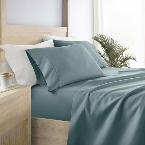 "Linen Market Bed Sheets for California King Size Bed (Ocean) - Sleep Better Than Ever with These Soft and Cooling California King Sheets - Deep Pocket Fits 16"" Thick Beds - 4 Piece Cal King Sheet Set"