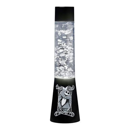 "Paladone Nightmare Before Christmas Officially Licensed Disney Flow Lamp, Halloween Collectible for Movie Fans, Moody Gift Decor 13""/33cm with Black and White Base"