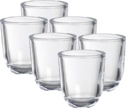 Bolsius - Glass Holder for Votive Candles - 6 pieces - 6.5 cm - Round - Votive Candle Holder - Transparent Glass - Decoration - Home Accessory