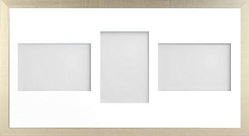 Frame Company Simpson Gold Multi Aperture Photo Frame, 20x10 for 6x4 inch (x3 LPL)