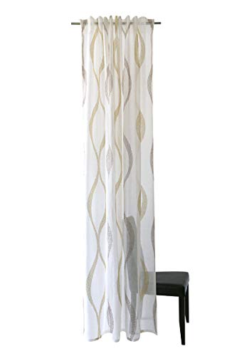 Homing Semi-transparent curtain saffron (1 piece) 245 x 140 cm (H x W).