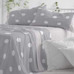 Burrito Blanco - Cotton Bedding Set - Bed 135 cm Design 627 - Grey Color (135 x 190/200 cm.)