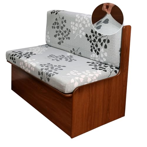 CRFATOP RV Dinette Cushion Covers Printed Elastic Camper Cushion Slipcover Stretchable Loveseat Sofa Chair Cover Furniture Protector for RV Camper Car Bench 1 Backrest Cover & 1 Bench Cover,07