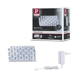 Paulmann 79873 LED Strip MaxLED 250 Basic Set 3m Daylight IP44 Protect Cover incl. 1x12 watt Strip Lighting Strip 6500 K