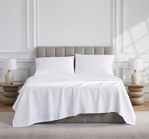 Linen Closet Luxury Cotton 1000 Thread Count Egyptian Cotton 4-Piece Sheet Set, King, Arctic White