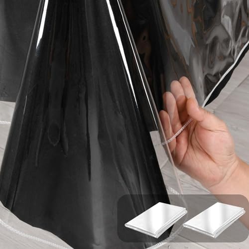 Hiasan 2 Pack Clear Plastic Tablecloth Rectangle 60 x 120 Inch, 100% Waterproof Oilproof Stain Resistant Wipeable Plastic Cover for Dining Table