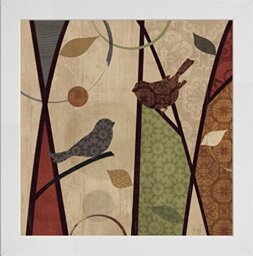 Frame Company Watson Range Pieces of Nature II Spice by Veronique Charron, Photo Frame - 40 x 40 cm, White
