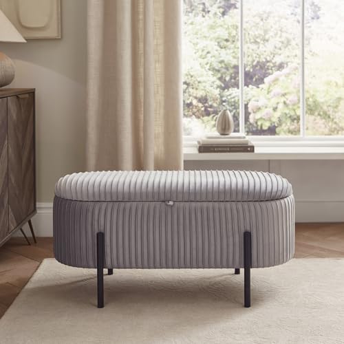 GFW Cairo Storage Ottoman Small Grey