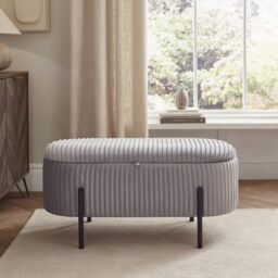 GFW Cairo Storage Ottoman Small Grey