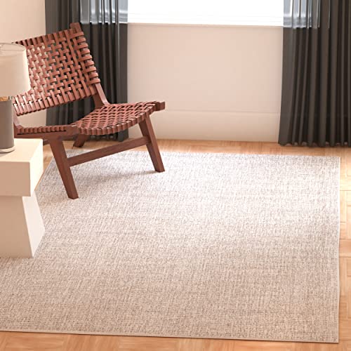 Safavieh Contemporary Rug for Living Room, Dining Room, Bedroom - Abstract Collection, Short Pile, in Ivory, 76 X 122 cm