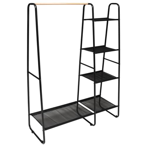 5 five simply smart Artemis Clothes Rack with 4 Shelves Black