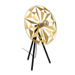 Eglo Tripod Bedside lamp Castanuelo, Side Table Light in Retro Design