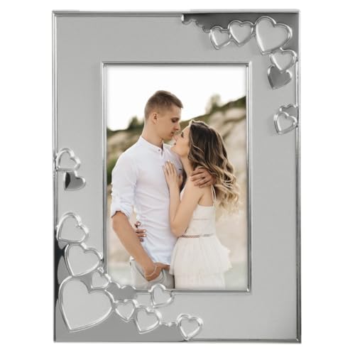 Hama Picture Frame 13 x 18 cm (Photo Frame, Portrait Frame, Portrait Format, Landscape Format, for Hanging, Standing, Stand, Picture Size 13 x 18 cm), Silver