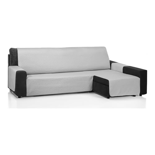 ECOMMERC3 - Chaise Long Sofa Cover 200 cm Valid?? para Chaise Long Arm Right and Left - Adjustable Chaise Sofa Cover - Grey