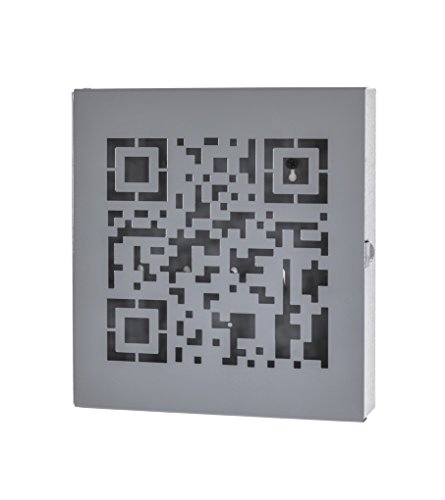 HAKU Key Box grey, Metal - Dim.: W 22 x H 24 x D 5 cm, Style: Modern