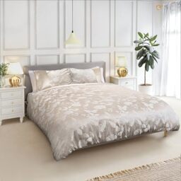 Emma Barclay Butterfly Meadow - Embellished Jacquard Duvet Set in Cream - Single