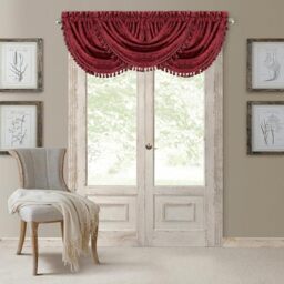 "Elrene Home Fashions Blackout Rod Pocket/Back Tab Window Curtain Panel, Polyester, Rouge, 52"" W x 36"" L (Pack of 1)"