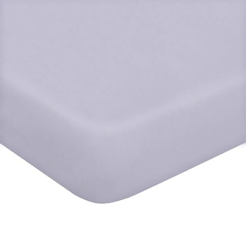 Homemania Two Corners – Double, Solid Colour – Fitted Sheet – for Bed – with Pillowcase Purple Cotton, 170 x 200 cm, Viola