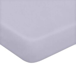 Homemania Two Corners – Double, Solid Colour – Fitted Sheet – for Bed – with Pillowcase Purple Cotton, 170 x 200 cm, Viola