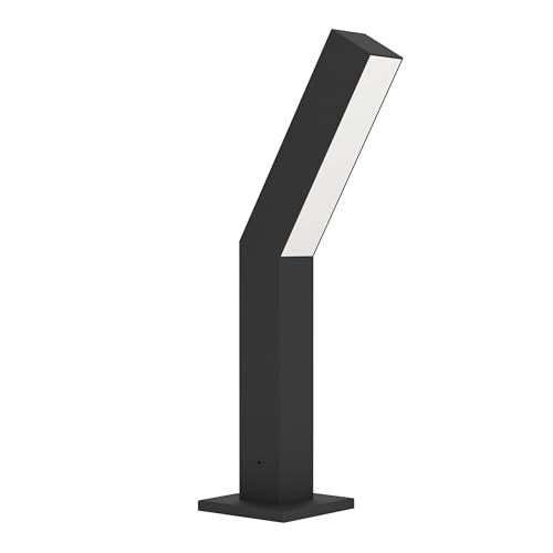 Eglo LED Outdoor lamp Post Ugento, Bollard Light Garden, Outside Lighting for Garden and Patio, Driveway Light of Black Metal, IP44, H 36 cm, Warm White