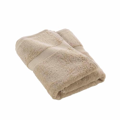 Douceur d'Intérieur, Elegance Hazelnut Bath Towel (70 x 130 cm) 100% Cotton Plain