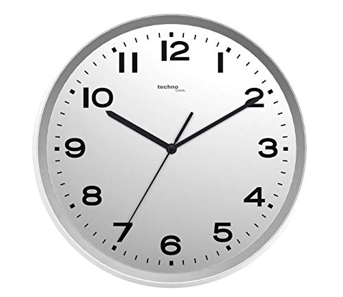 Technoline Analogue Radio Wall Clock WT8500 Silver Plastic Diameter 30 cm