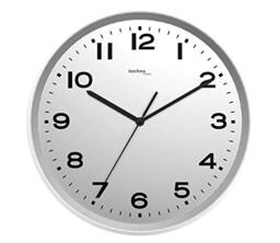 Technoline Analogue Radio Wall Clock WT8500 Silver Plastic Diameter 30 cm