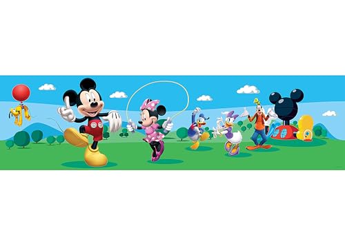Disney AG Design Wall Border - Self Adhesive - Mickey Mouse - Wall Decal WBD 8079, Multi-Colour, 0.10 x 5 m/4 x 197-Inch