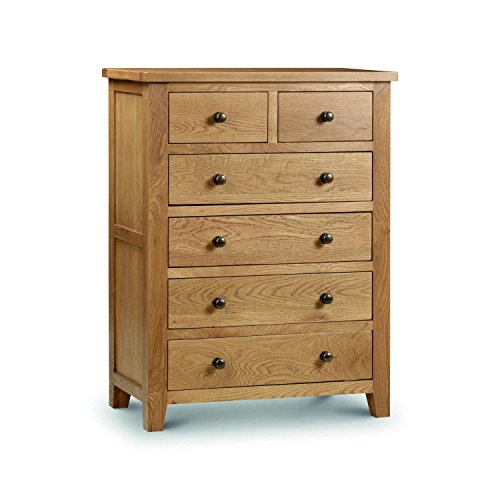 Julian Bowen Marlborough 4+2 Drawer Dresser, Oak
