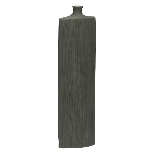 rituali domestici - Deco Monofiore Medium Stoneware Vase, 12.5 x 7 cm, Depth 40.5 cm, Hemp Collection